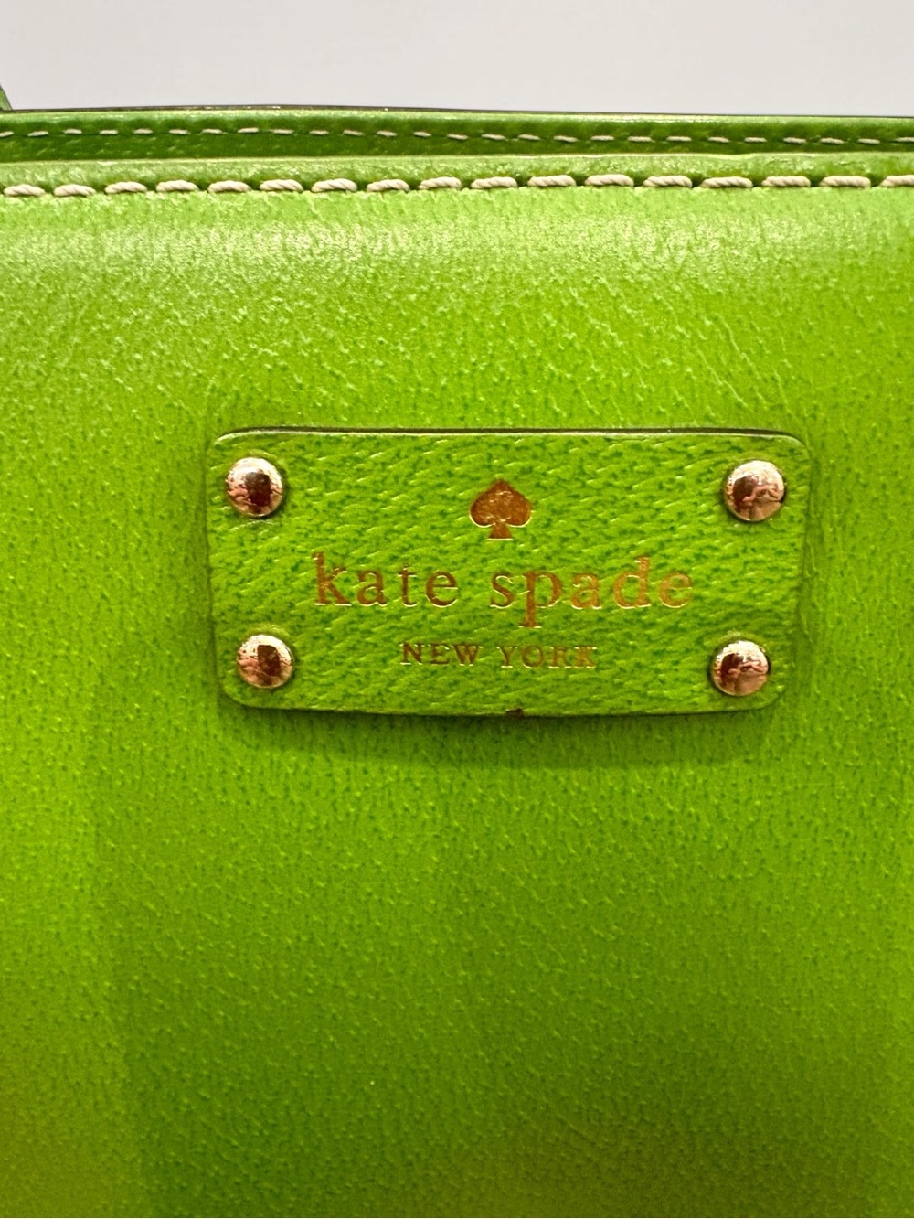 Kate Spade Wellesley Quinn Vine Green Leather Satchel Tote Bag WKRU1428 Emerald - Picture 5 of 16